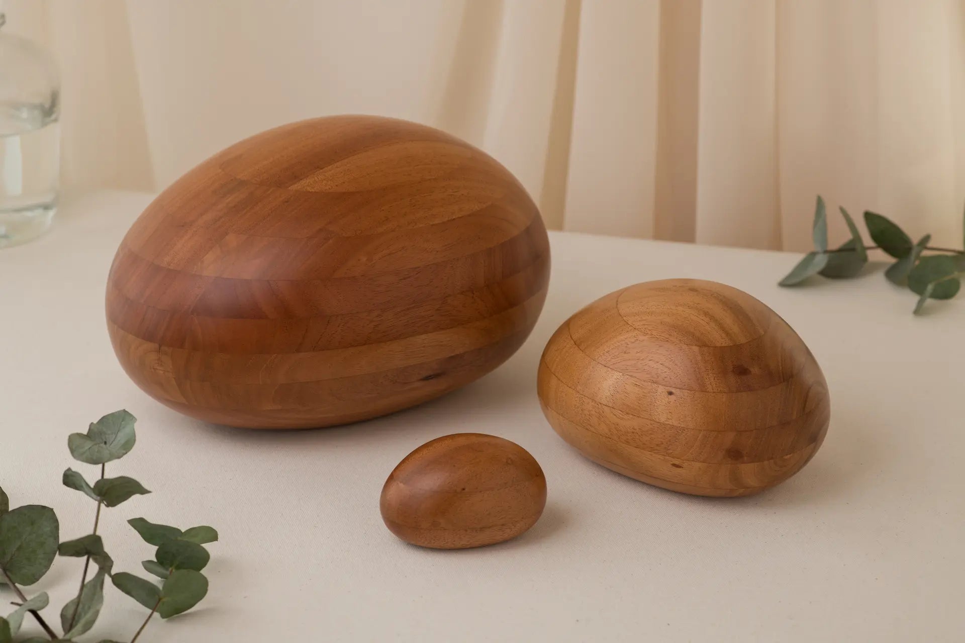 African Mahogany Urn | River Stone