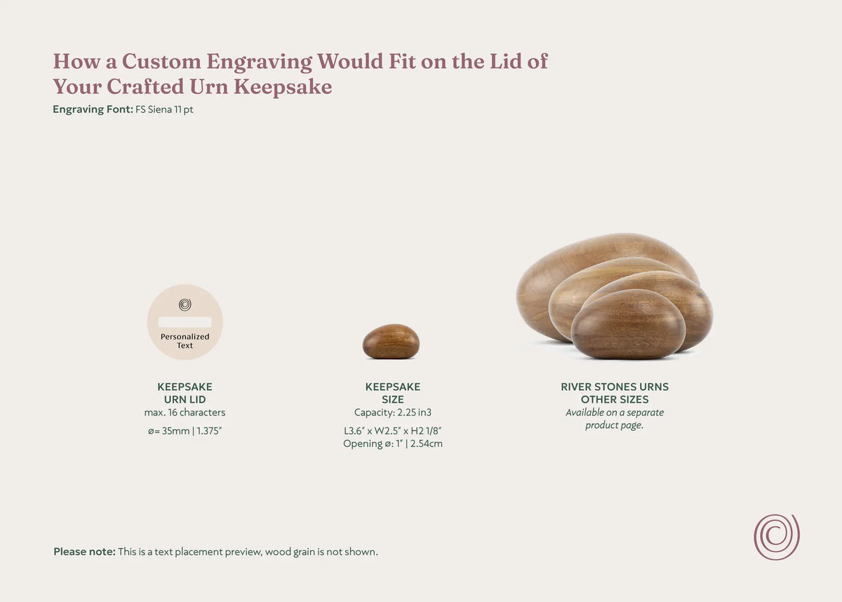 Mini Keepsake Urn | River Stone